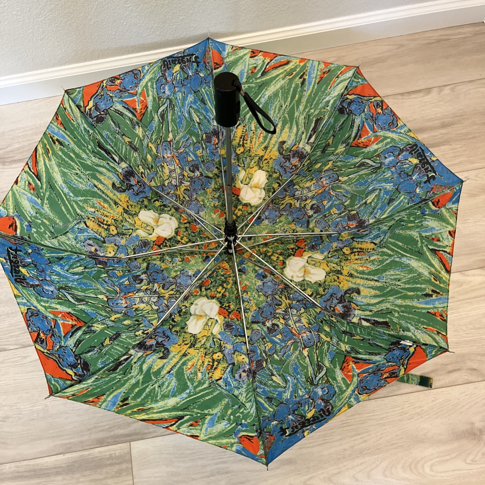 Van Gogh Irises Compact Travel Umbrella
