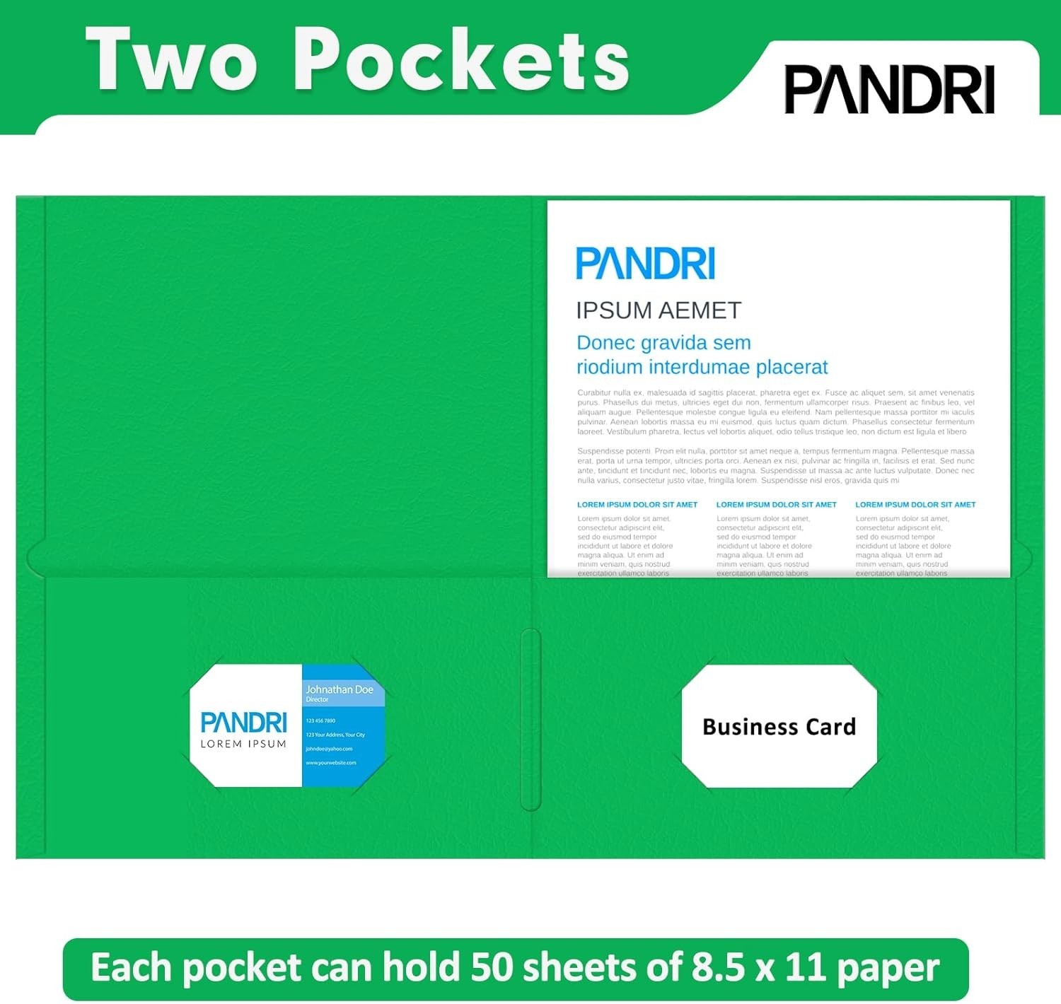Colorful Two Pocket Folders - 125 Pack Letter Size with Ample Storage Solutions