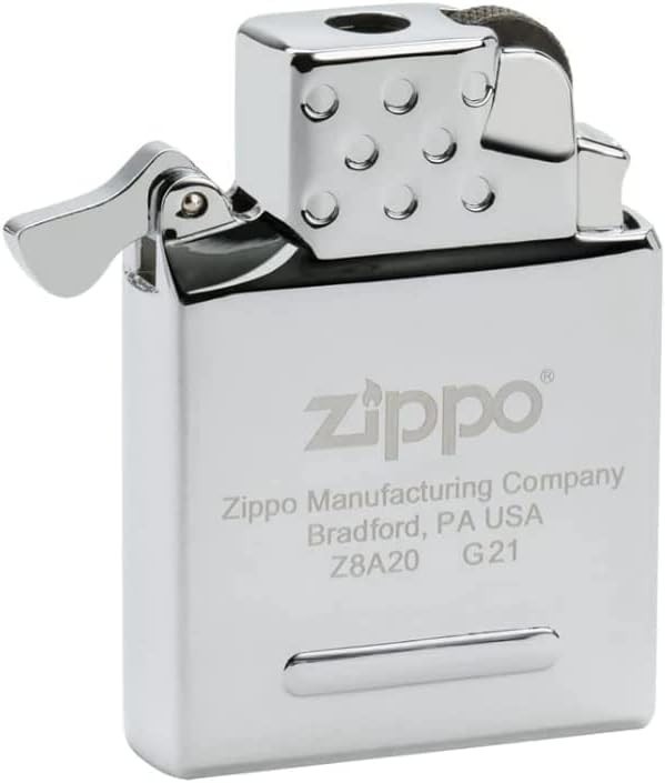Zippo Single Flame Butane Chrome Refillable Lighter Insert New Easy light