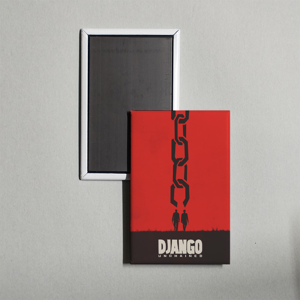 Django Unchained Mini Movie Poster Fridge Locker Magnet