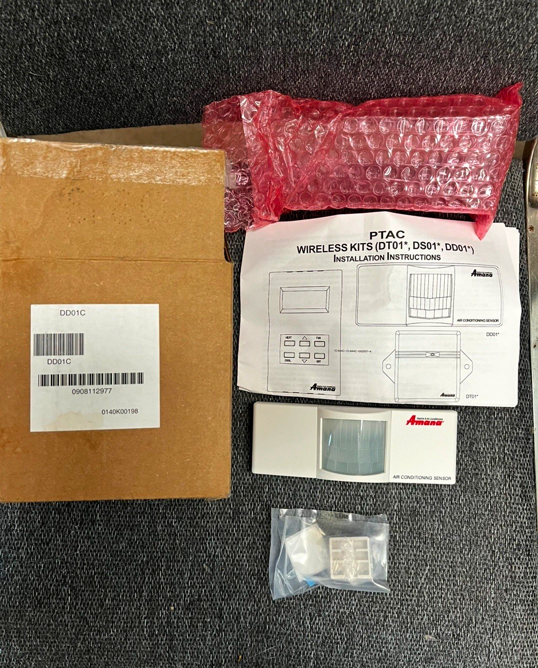 Amana DD01C PTAC Wireless Kit Air Conditioning Sensor, Battery, White
