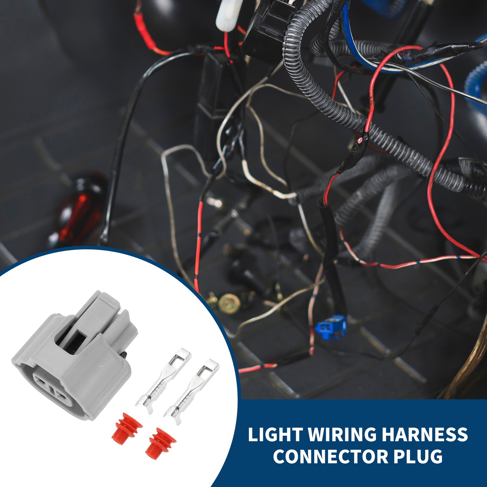 2Pin Light Wiring Harness Connector Plug Female Wire Terminal for Chevrolet 1set