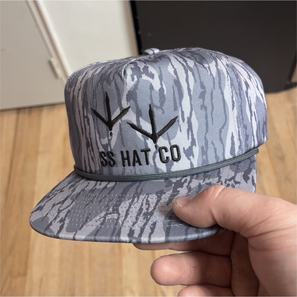 SS Hat Co Gray Black Camouflage Ball Cap One Size Unisex Adults