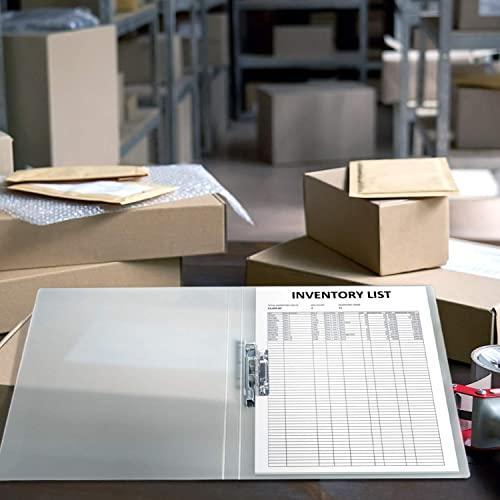 CRANBURY Punchless Binders Translucent Covers - (Dusky Gray, 4 Pack), Clamp