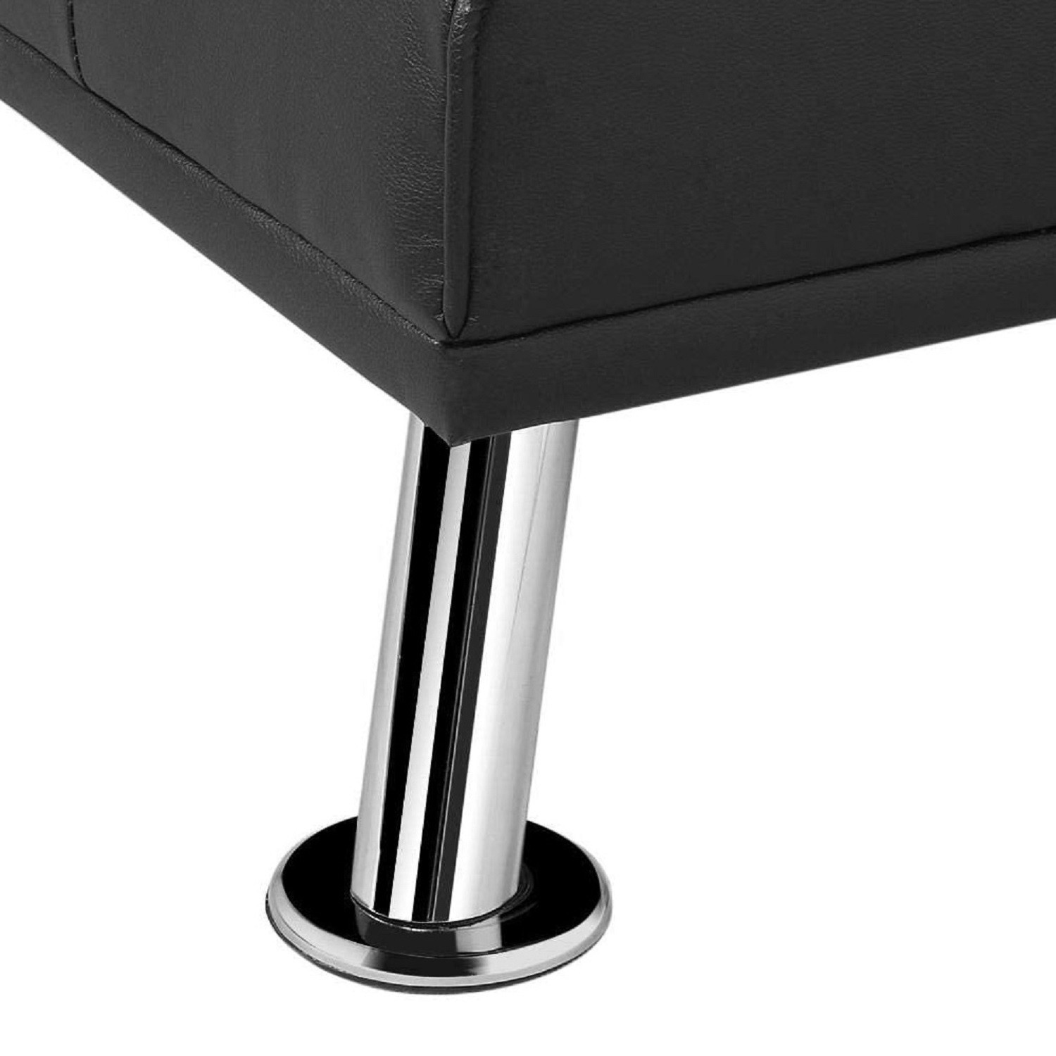 Sofa Bed, Modern Faux Leather Convertible Folding Lounge Sofa