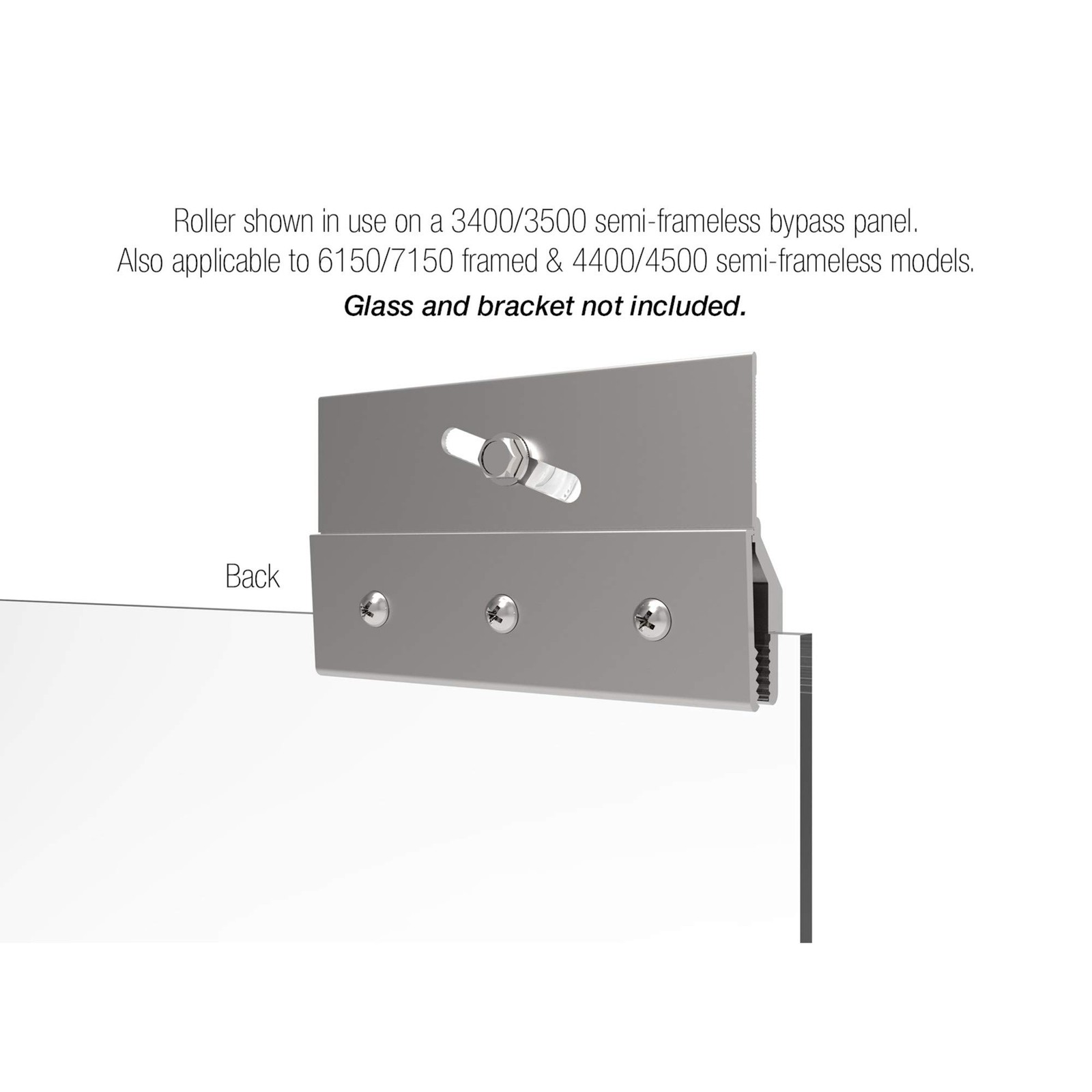 Basco Shower Door Rollers 3/4 inch Diameter Replacements for Inch, White