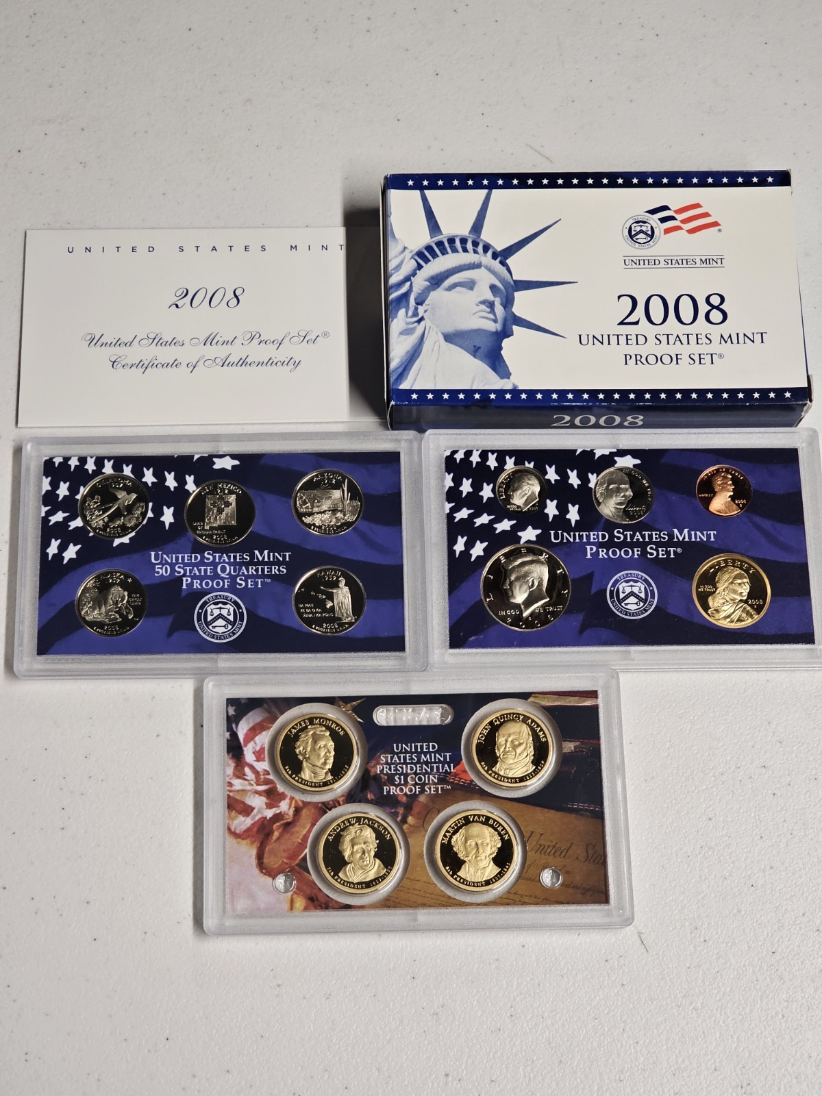 2008 Clad Proof Set U.S. Mint Original Government Packaging OGP COA