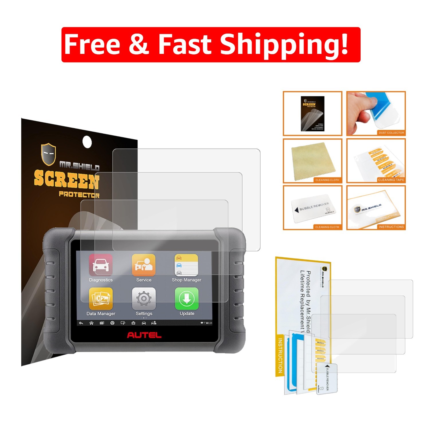 3-Pack Anti-Glare Screen Protector for Autel Devices - Scratch-Resistant & Matte