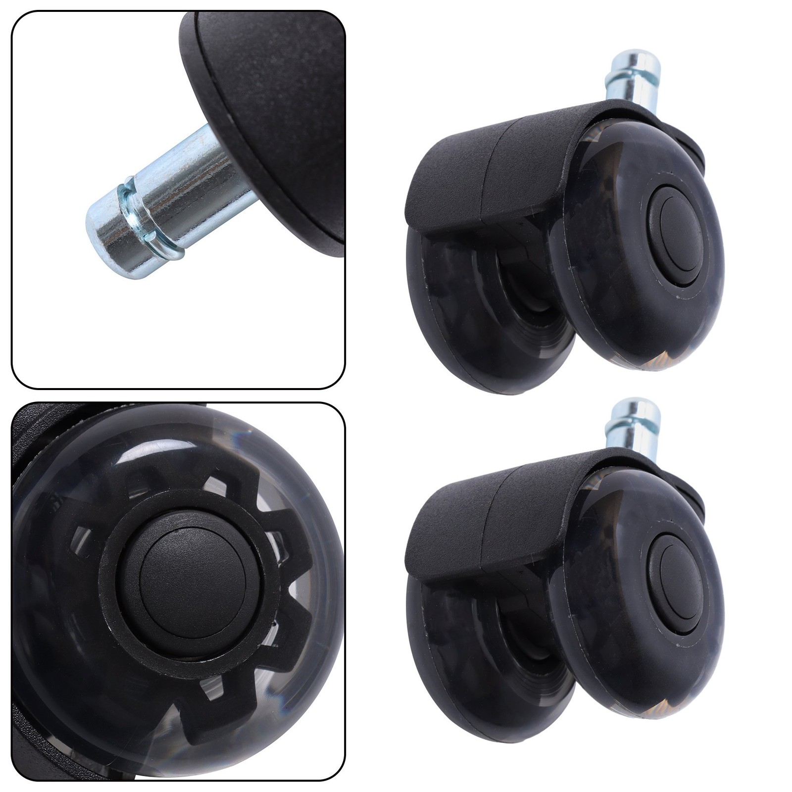 5 Pack 2 Inch Universal 360 Degree Heavy Duty Office Chair Caster Wheels