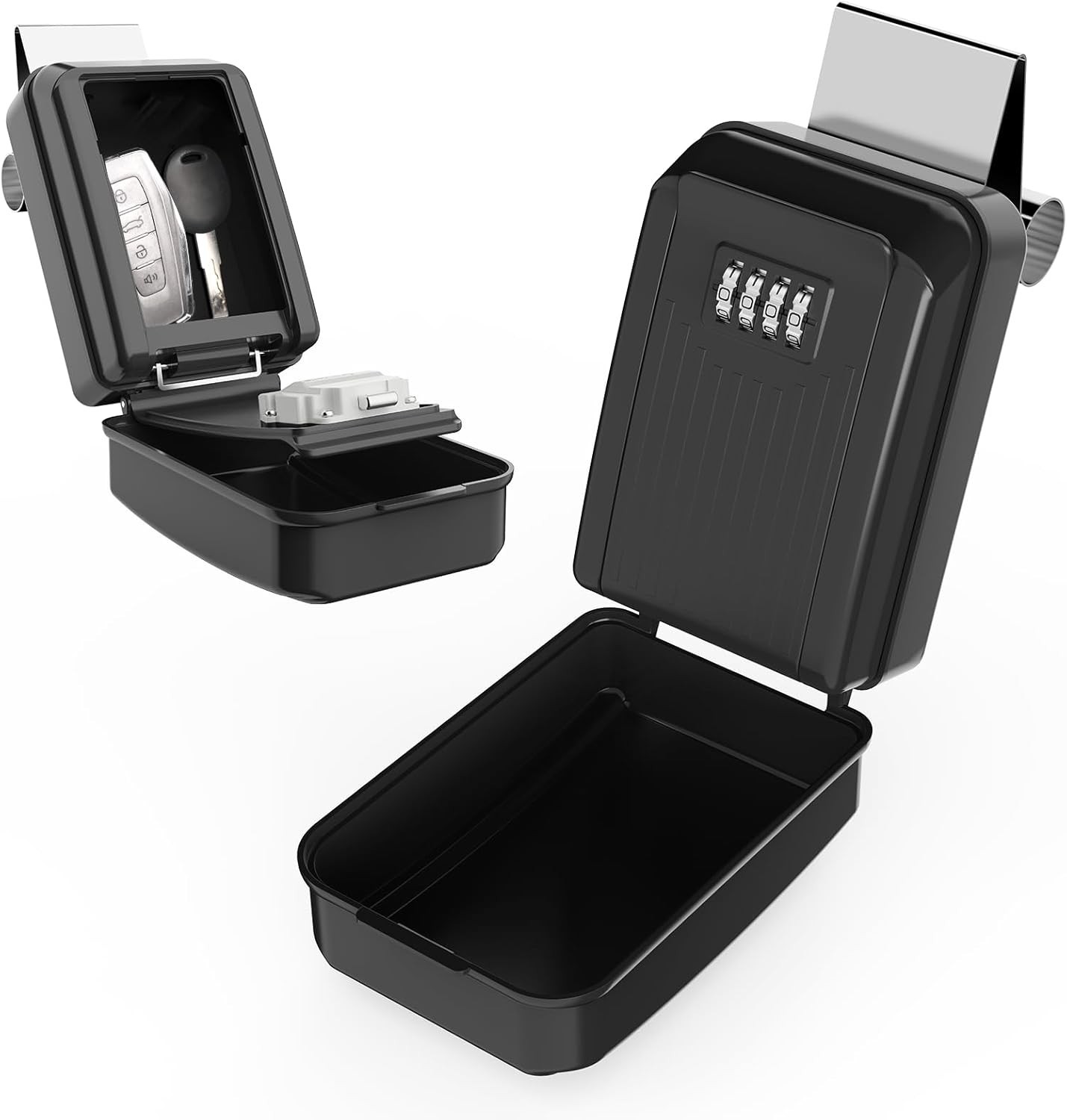 Car Window Lock Box for Turo, Car Key Lock Box, 4-Digit Combination Lockbox w…