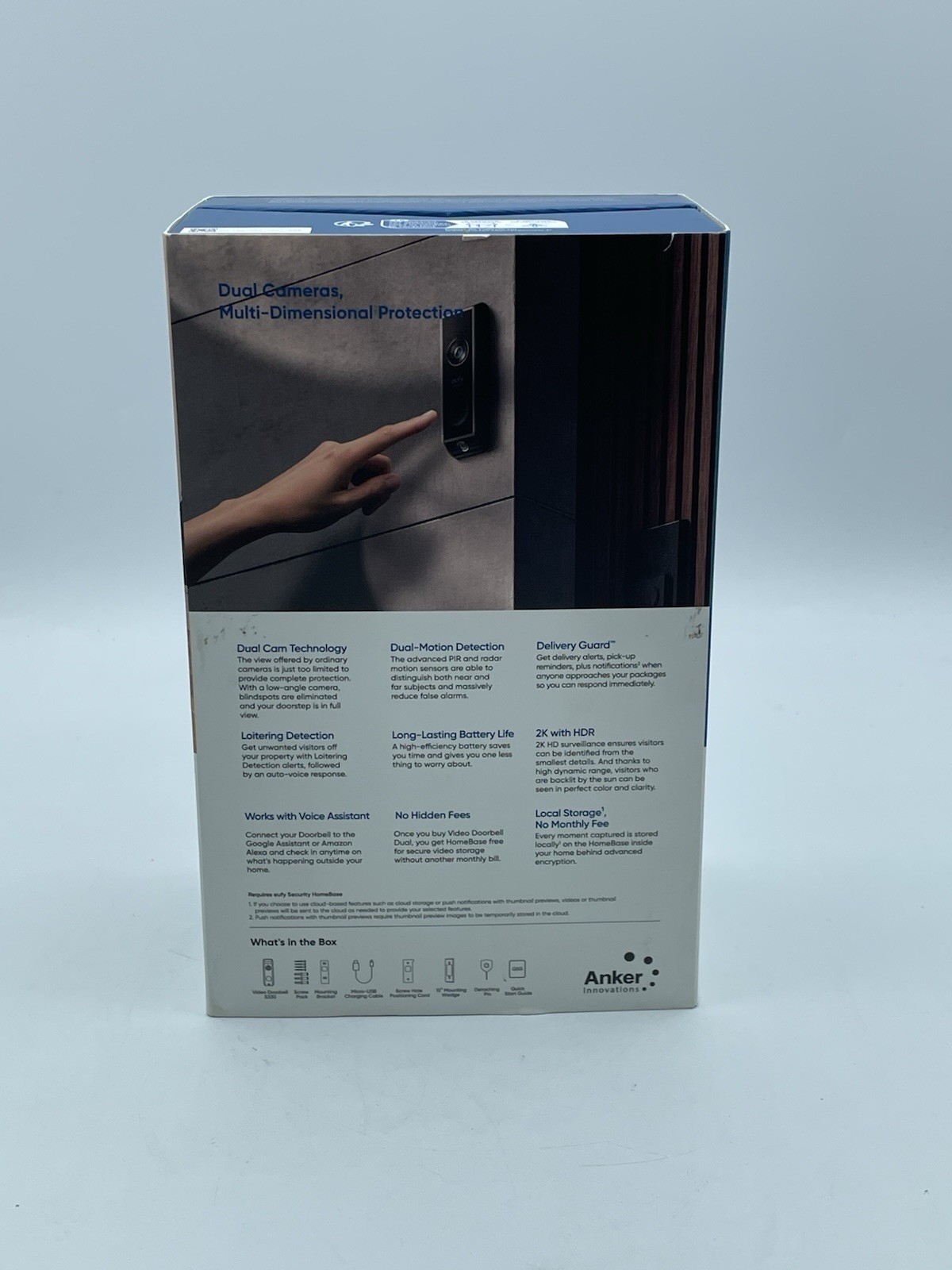 eufy Video Doorbell Dual Camera 2K HD Battery-Powered Dual Motion Detection