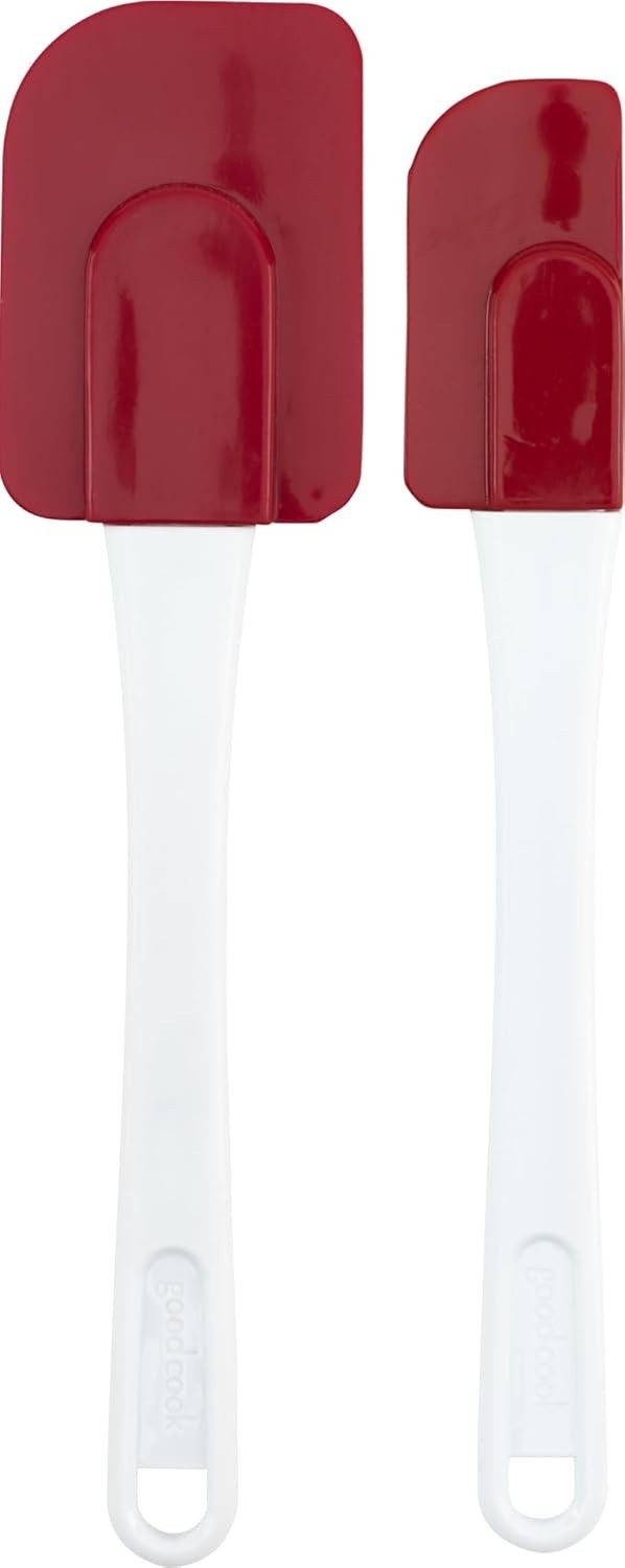 Classic Silicone Spatula Set - 2-Pack, Flexible and Stain Resistant for Baking