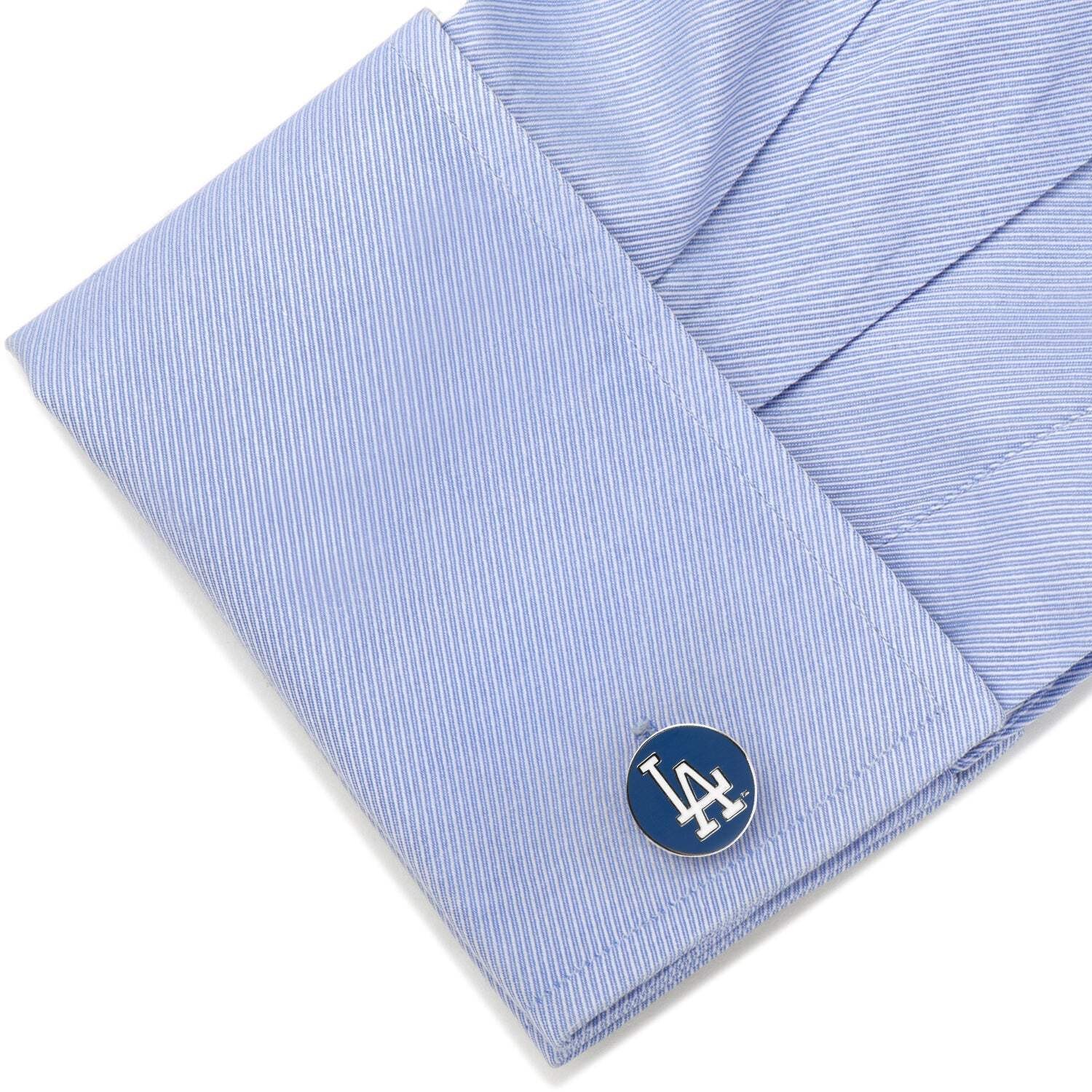 MLB LA Dodgers Cufflinks and Tie Bar Gift Set