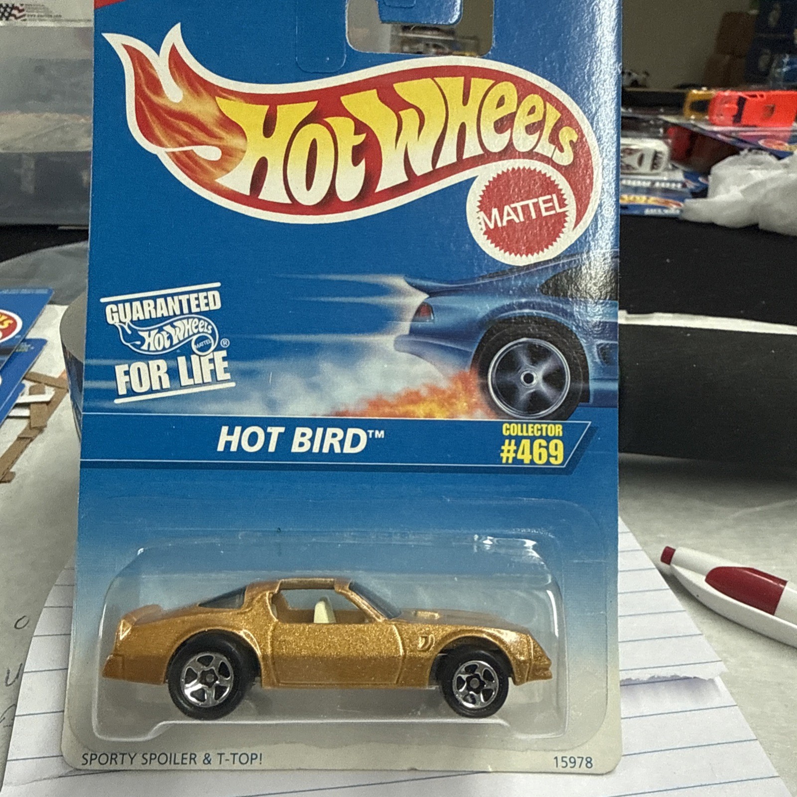 Hot Wheels Hot Bird Pontiac Firebird Collector #469 1995 Editions Gold NIP