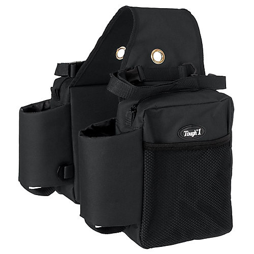 Tough1 Nylon Saddle Bag w/Bottle Holders