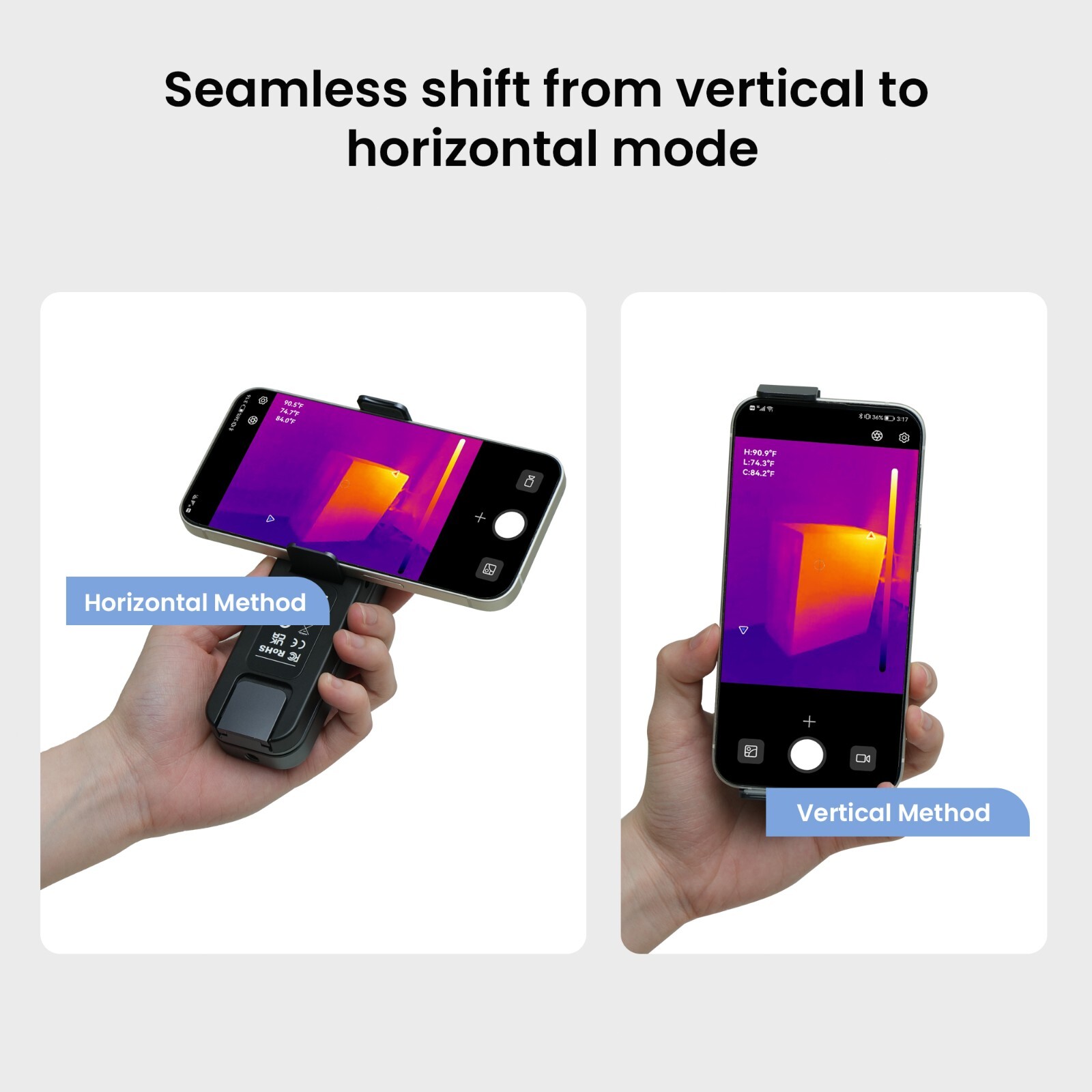 256x192 IR High Resolution Wireless Thermal Camera for Android & iOS Handheld US