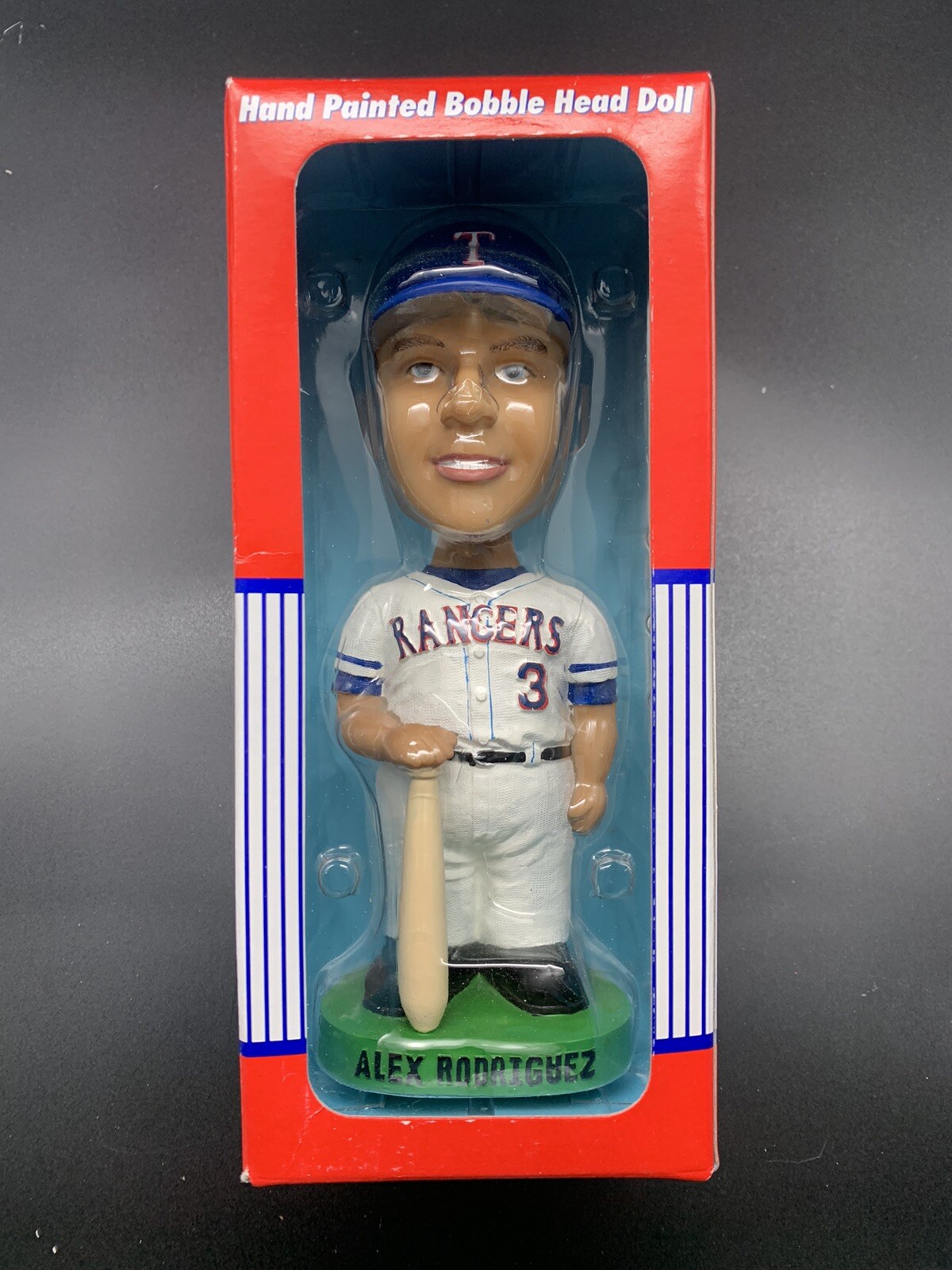 Texas Rangers 2001 Alex Rodriguez Bobble Dobbles Hand Painted Bobblehead NIB