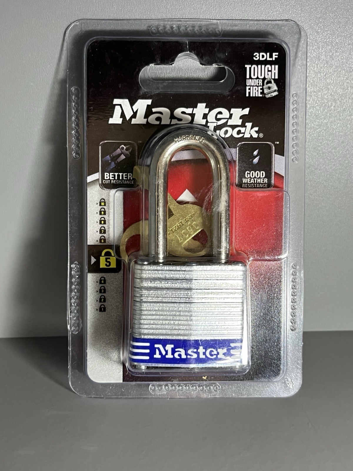Master Lock 3DLF Heavy Duty Padlock Tough Under Fire Weather Resistant