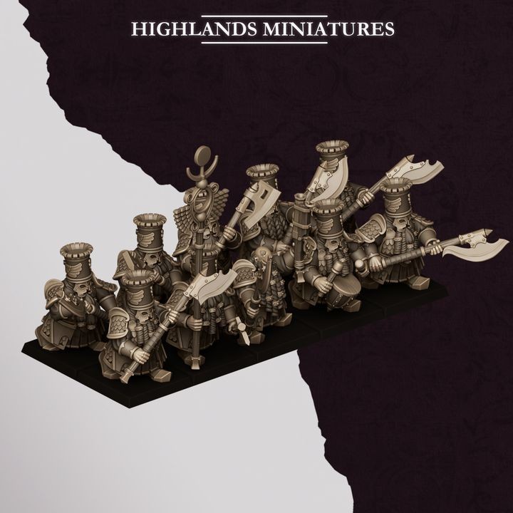 x10 Sons of Marduk Heavy Guard w/ 2 Handers - Highlands Miniatures 28mm