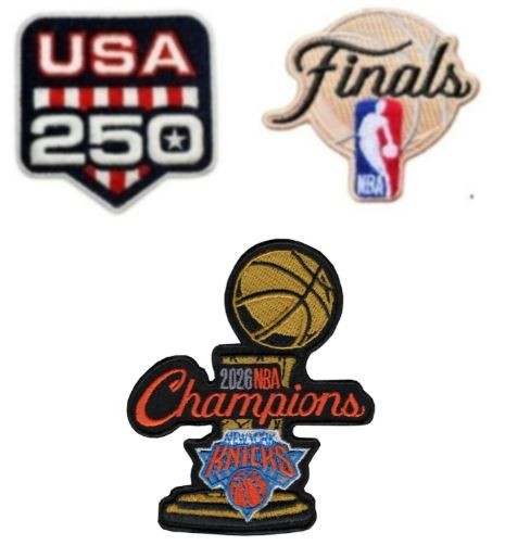 2026 NBA Finals Champs New York Knicks Jersey Embroidered Patch  Iron On 3.5"
