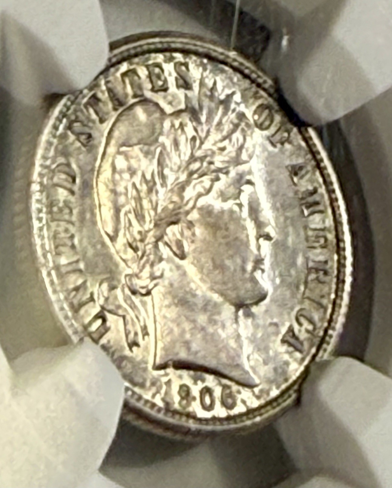 1906 P 10C BARBER SILVER DIME NGC MS61 - BK2