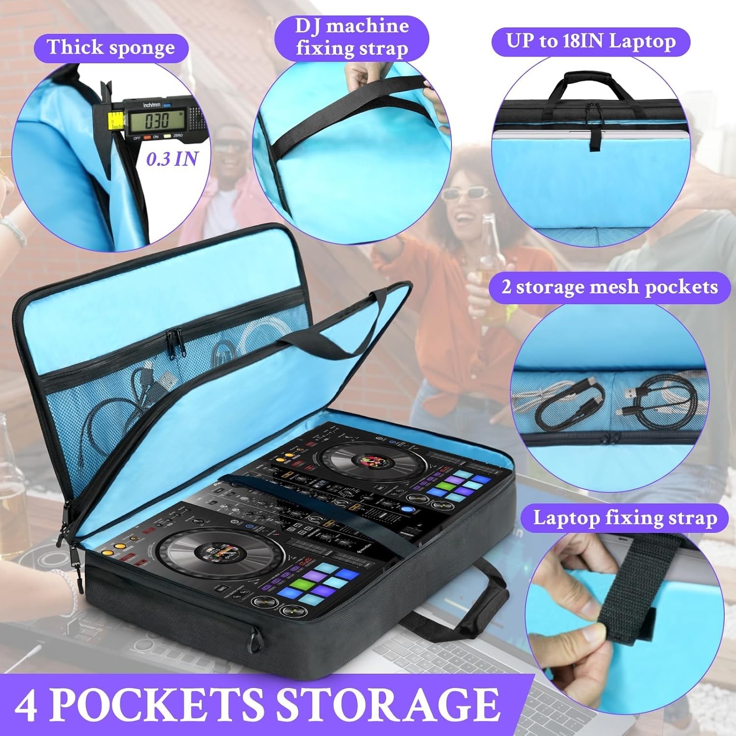Padded DJ Controller Case for Pioneer DDJ & XDJ Series