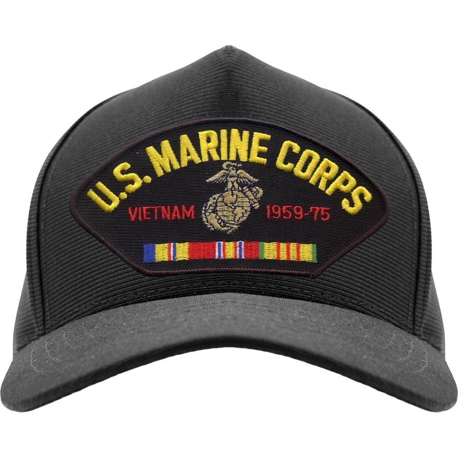NEW U.S. Marine Corps Vietnam 1959-1975 Ships Baseball cap hat. Black. USA Made