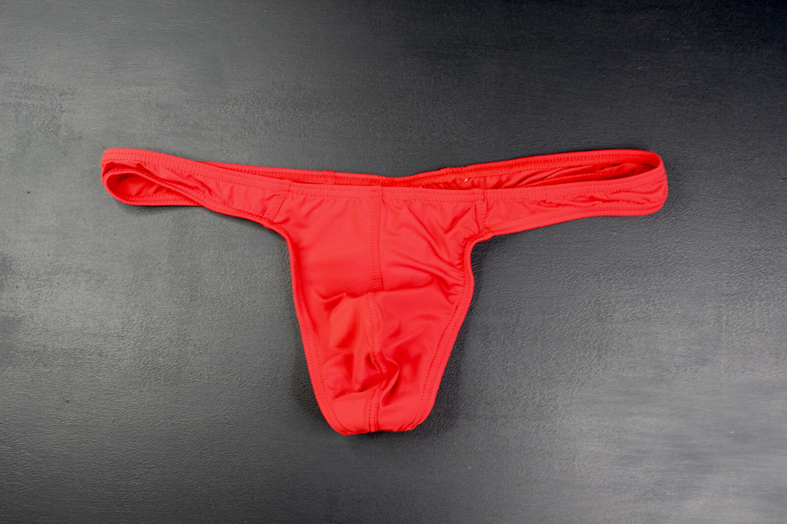 H.E.Arts HERO logo custom Print Mens red nylon thong underwear size M L XL