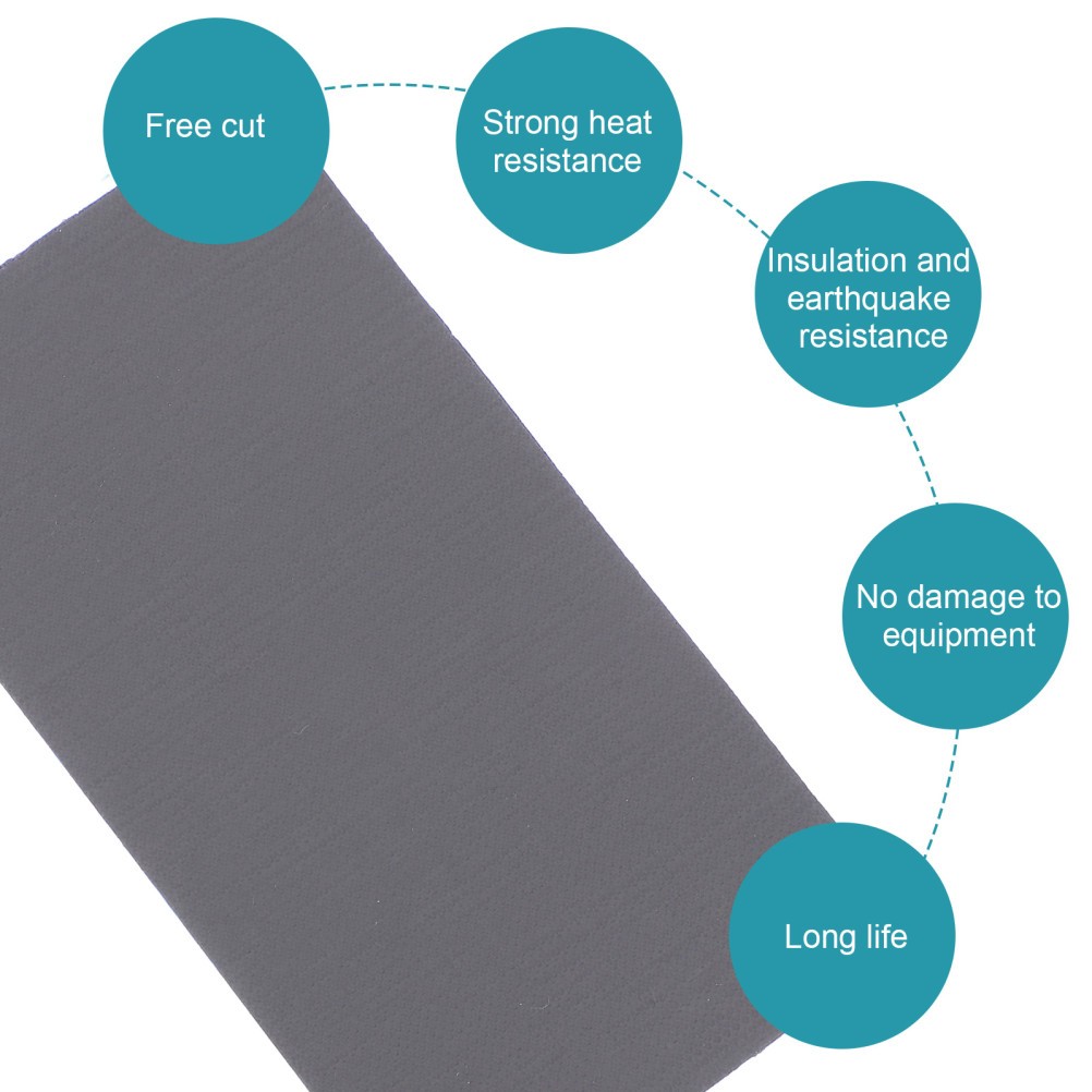 Silicone Thermal Pad for CPU GPU Heatsink Durable Heat Conduction Black