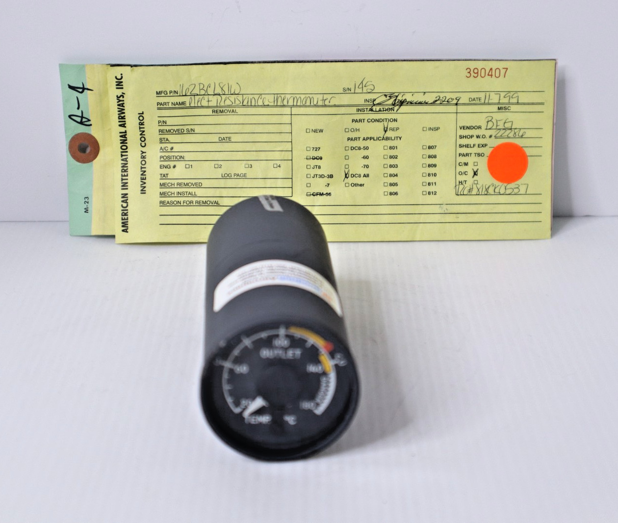 Lewis 162BCL81W Electrical Resistance Temperature Indicator - Repaired with Tag