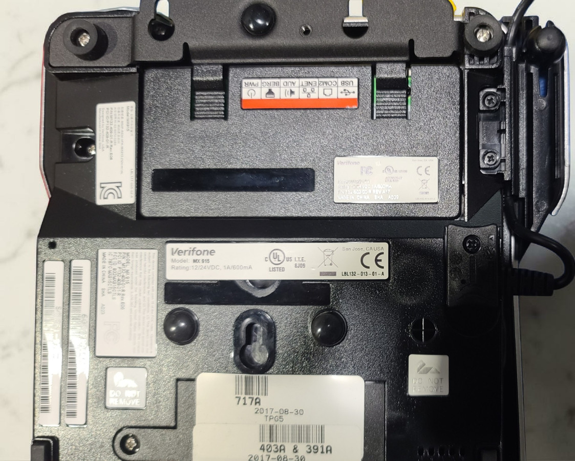Verifone MX915 Credit Card Terminals W/Chip Reader