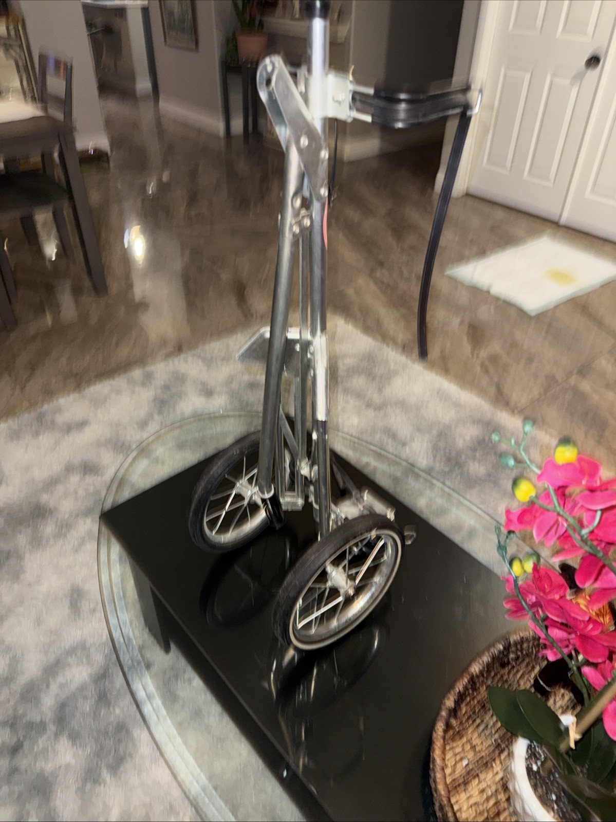 Vintage Travois 600 Golf Push Pull Cart Folding Lightweight Caddy 2 Wheel