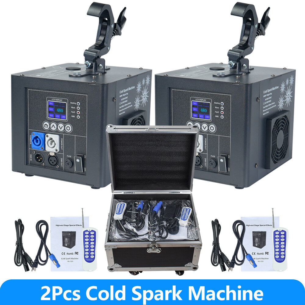 2PCS 800W Suspended Waterfall Cold Spark Machine Fireworks with Flight Case