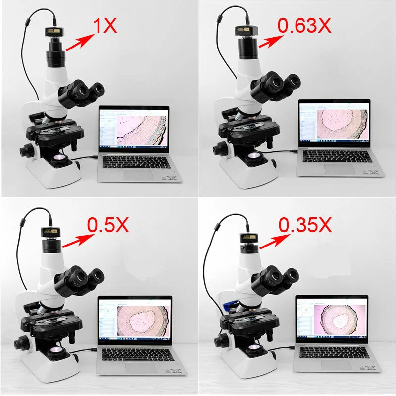 0.35X 0.5X1X C-Mount Camera Adapter Reduction Lens Trinocular Olympus Microscope