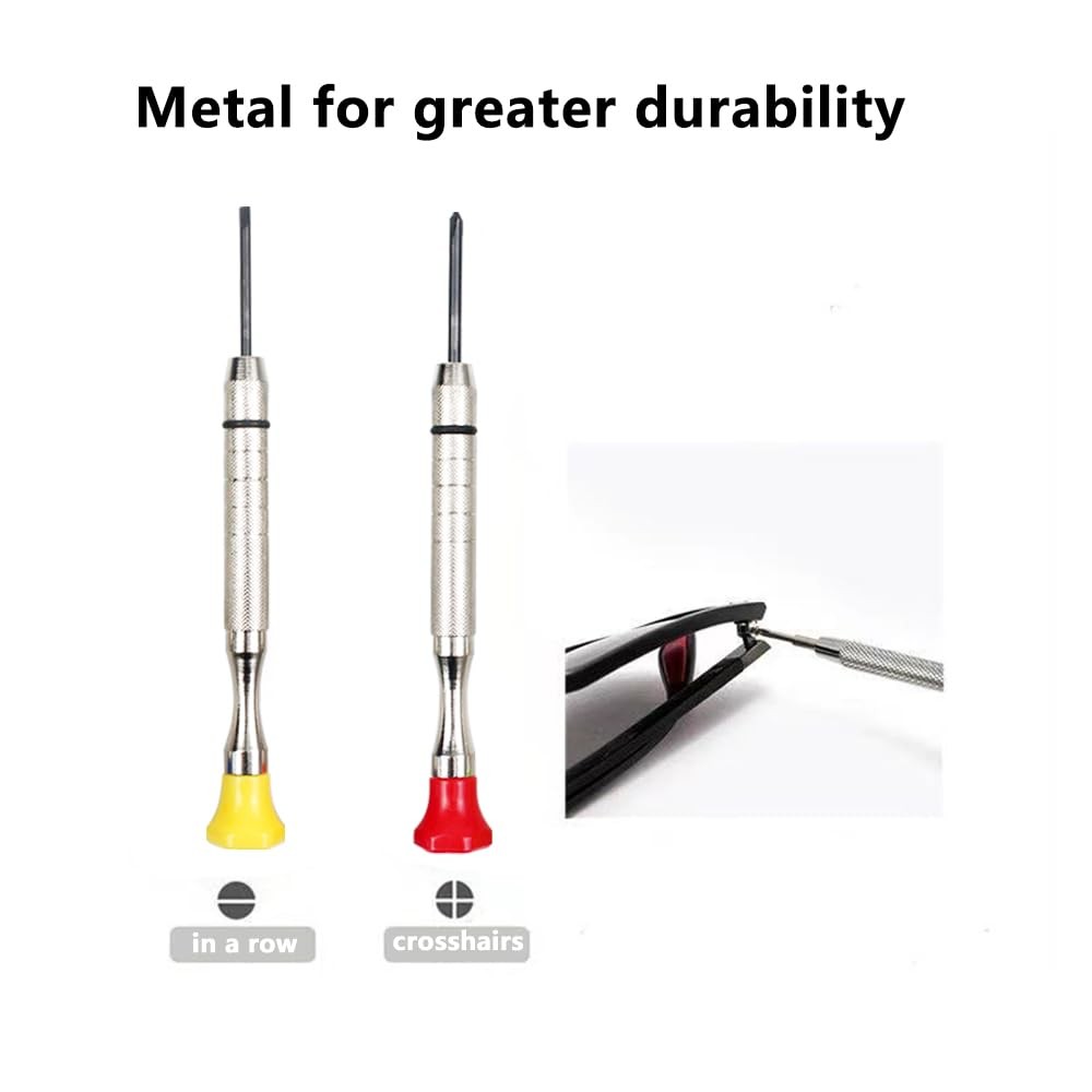 6Pcs Small Screwdriver Set -3pcs Flathead and 3pcs Phillips Micro Colorful