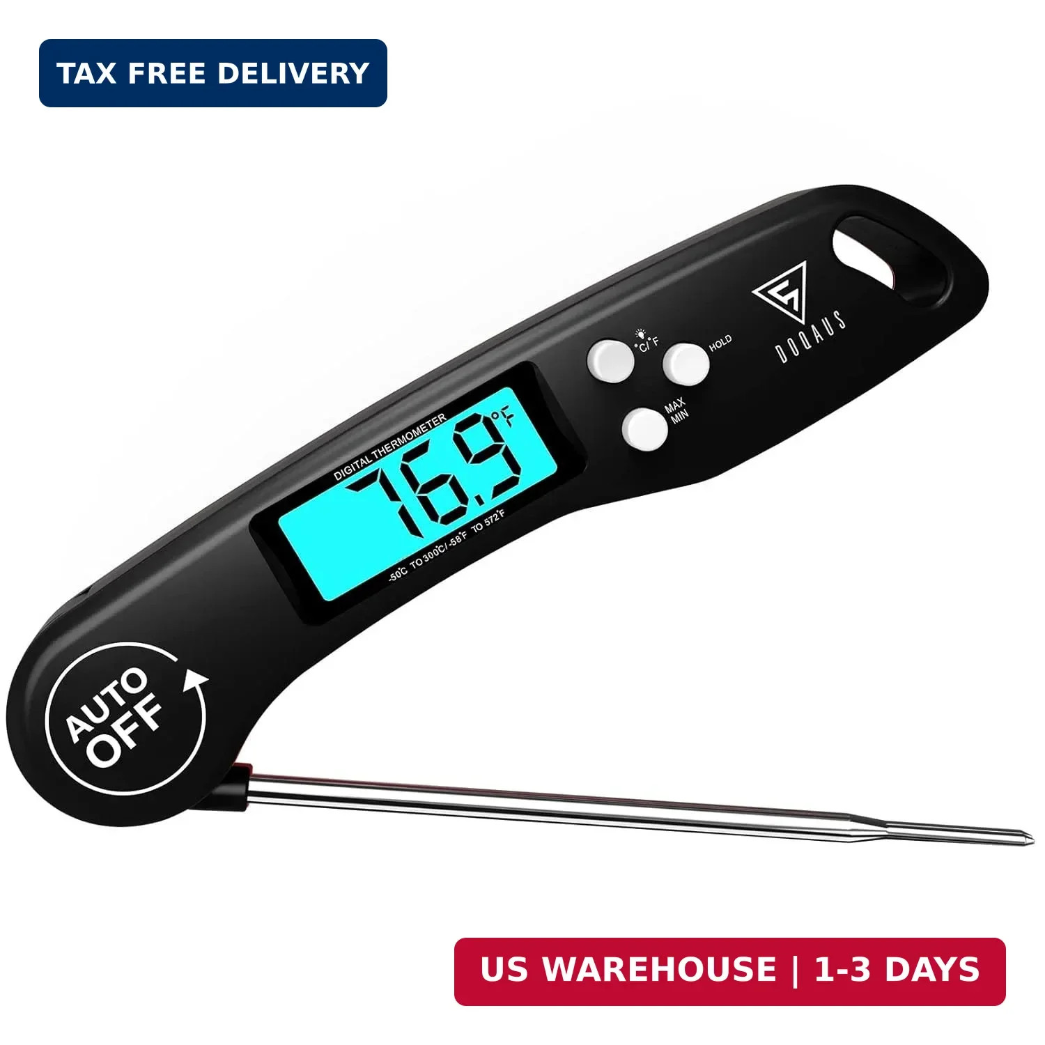 DOQAUS Meat Thermometer Digital - Instant Read Food Thermometer for Cooking with