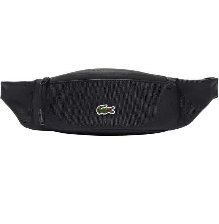 Lacoste Unisex LCST Zippered Black Belt Bag Brand New