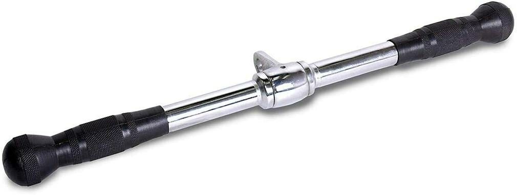 Fitness Tricep Bar Press Down Rubber Stoppers Strength Machine Attachment 20 in
