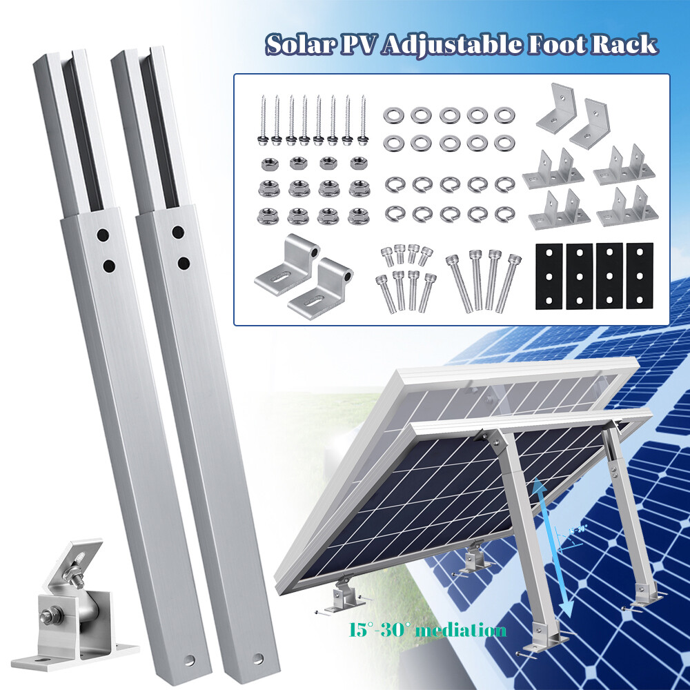 Solar Panel Tilt Mount Brackets Adjustable Ground Roof Mounting System Solar Kit
