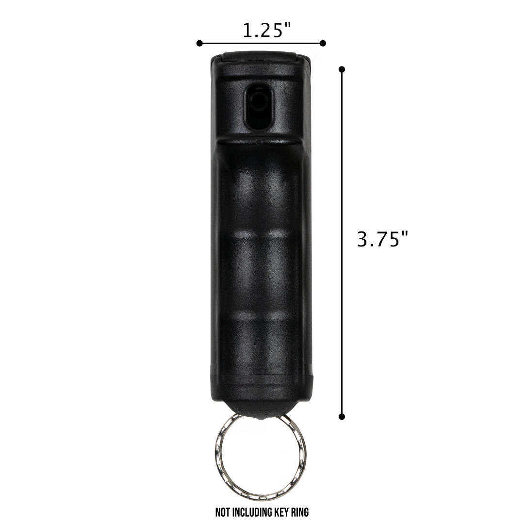 2 Police Magnum pepper spray .50oz black flip top keychain defense protection