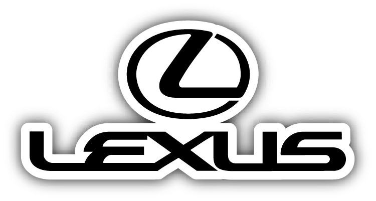 Lexus Logo Auto Combo Car Bumper Sticker Decal - 3'', 5'', 6'' or 8''