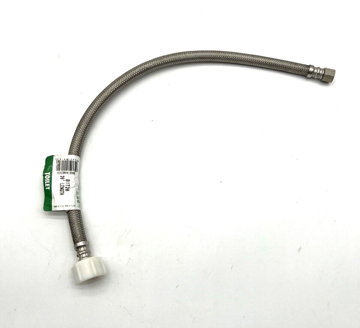 Fluidmaster 20In Toilet Connect Braided Stainless  3/8 x 7/8-In. Female Ballcock