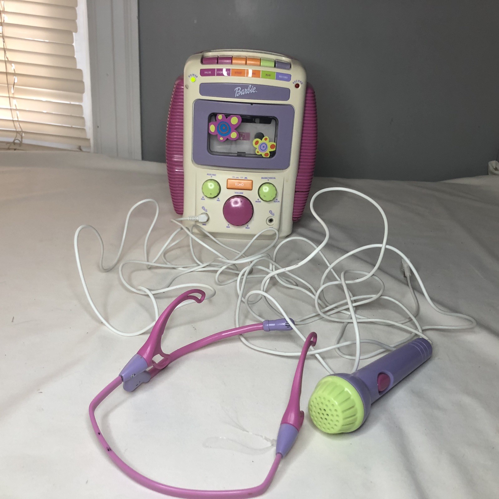 Vintage Mattel Barbie Sing A Long Karaoke Cassette Player 2001 - READ