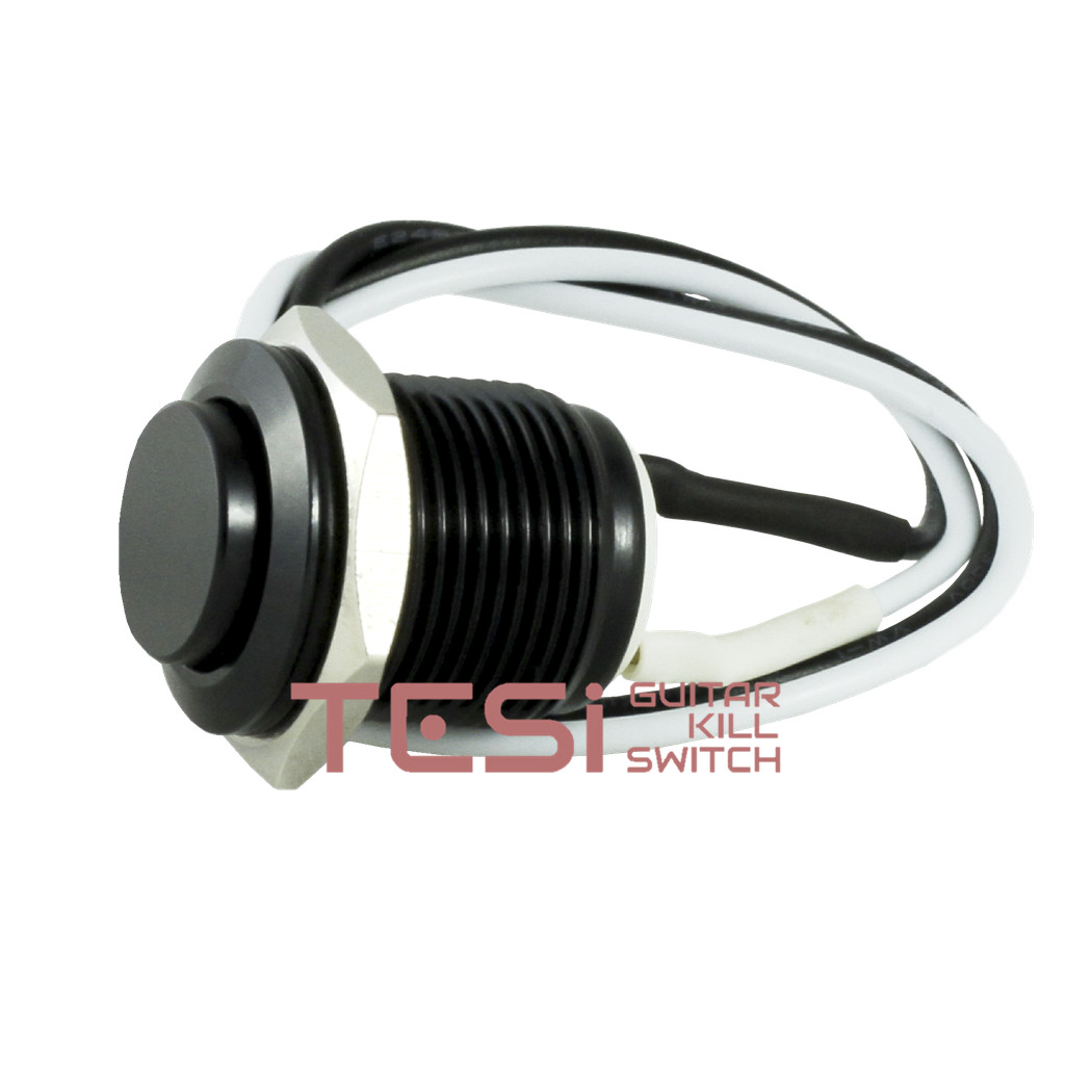 Tesi IDO XL 16MM Metal Momentary Push Button Kill Switch for Guitar Black