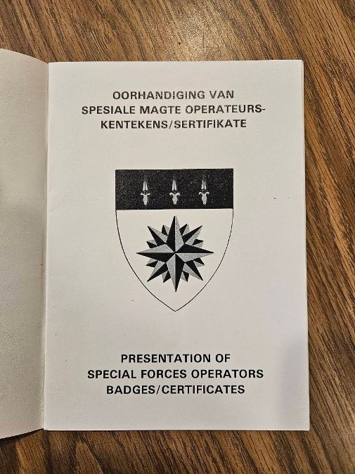 South African Special Forces(RECCE) booklet overview