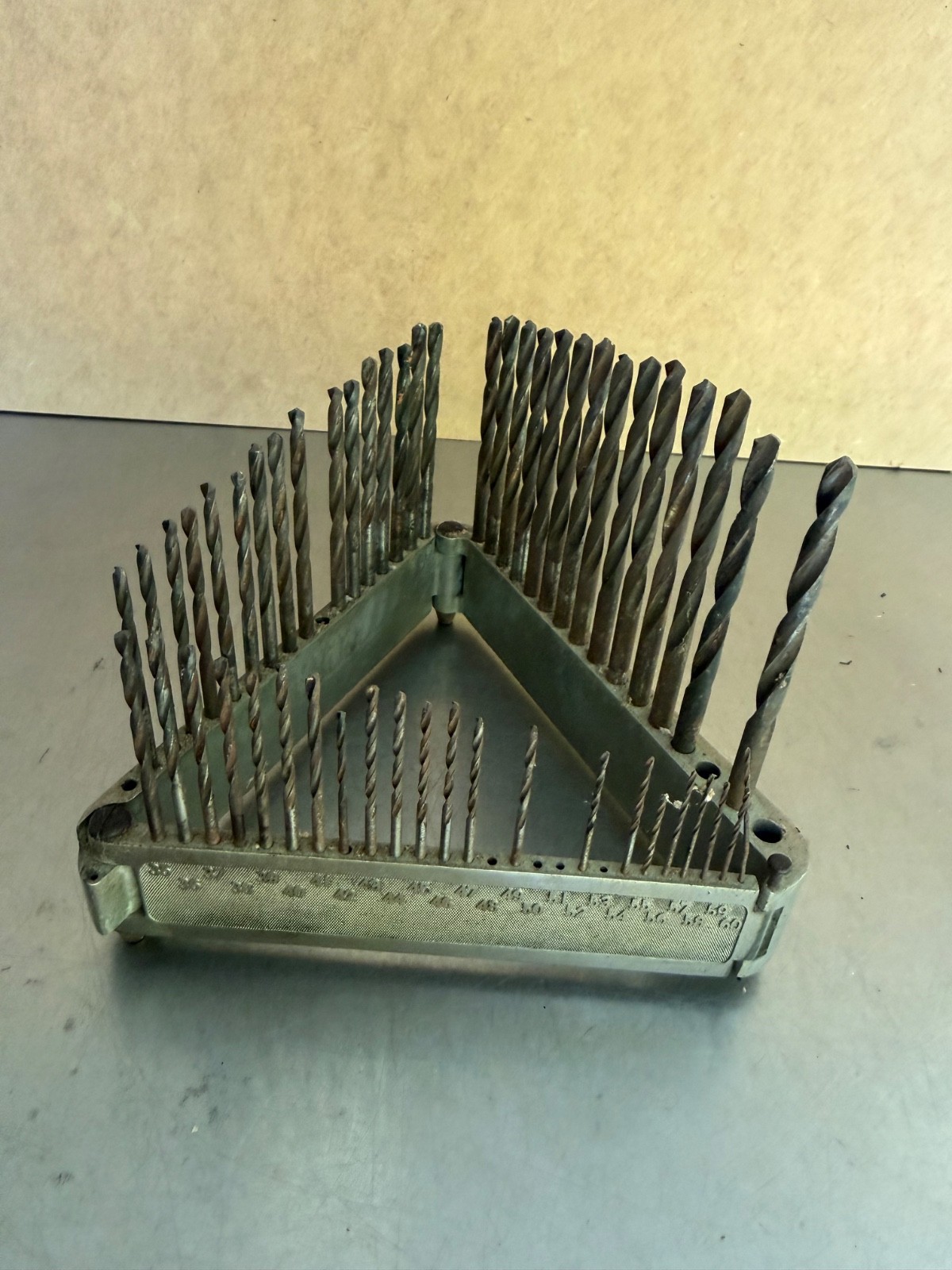 Morse Twist Drill and Machine Co. Folding Bit Holder Stand Index