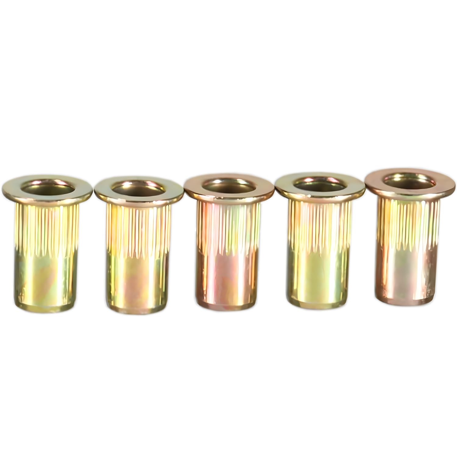 Zinc Plated Carbon Steel Flat Head Rivet Nuts Threaded Inserts 1024 160 PCS
