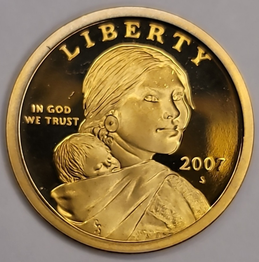 2007 S Gem Proof DCAM Native American Sacagawea Dollar