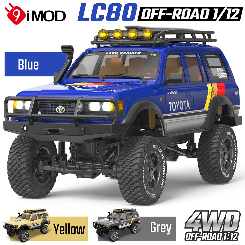 9IMOD 1/12 RC Car 4WD Crawler Car 9km/h 1100mAh Battery LC80 2.4GHz Brushed Car