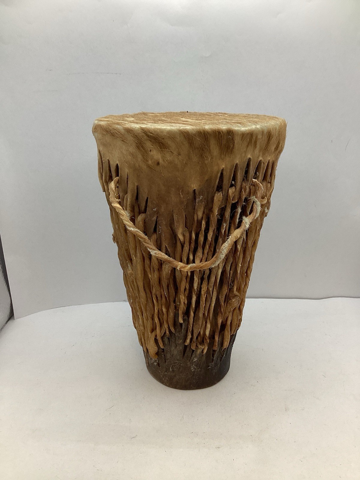 African Style Wooden Bongo Drum (8” Tall)